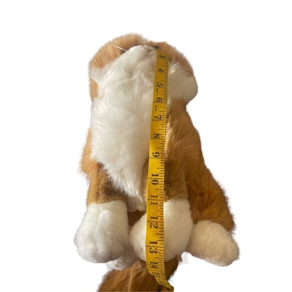 American Wego Toy White & Tan 13" Sitting Maltese Cat Plush Stuffed Animal - Picture 8 of 14